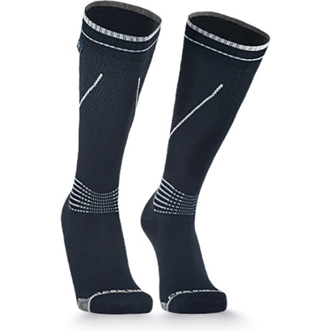 Водонепроницаемые носки DEXSHELL LONGLITE черный/серый S (36-38) DS72506JBGS